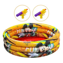Piscina Inflável 100 Litros/ 3 Anéis + 2 Lança Aguá Cor Piscina Inflável Mickey Foto mini 1