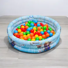 Piscina Inflavel Com Bolinhas 130 Litros Menina Frozen Cor Azul-celeste Foto mini 2