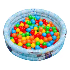 Piscina Inflavel Com Bolinhas 130 Litros Menina Frozen Cor Azul-celeste Foto mini 1