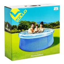 Piscina Inflável Infantil 1000 Litros Vollo 168x51cm Vv17552 Cor Azul Foto mini 4