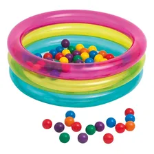 Piscina Inflável Infantil Com 50 Bolinhas Multi Colorido - Intex 48674 Foto mini 3