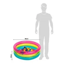 Piscina Inflável Infantil Com 50 Bolinhas Multi Colorido - Intex 48674 Foto mini 2