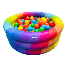 Piscina Inflável Infantil Com Bolinhas 80 Litros Cor Índigo Foto mini 1