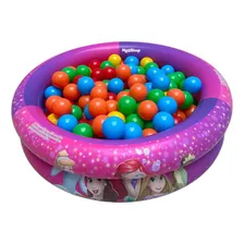 Piscina Inflável Menina Princesas 70 Litros Com 100 Bolinhas Cor Rosa Foto  mini 1