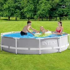 Piscina Intex 5000 Litros Estrutural Prism 110v Capa Forro Cor Cinza Foto mini  2