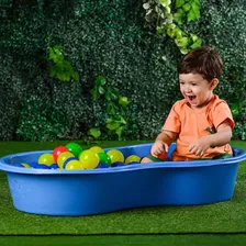 Piscina Polietileno 100 Litros Azul Afort Feijão Foto mini 4