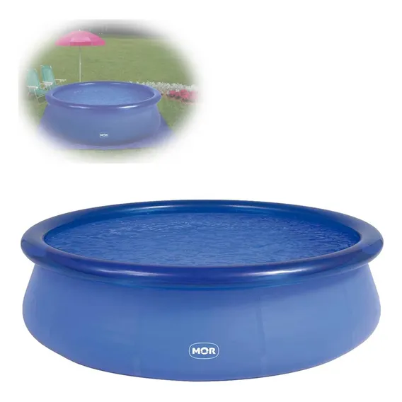 Piscina Redonda 1400 Litros Inflavel Piscina Mor Inflavel Cor Azul Foto 1