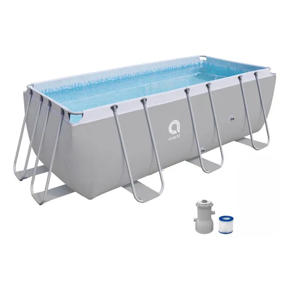 Piscina Retangular 7800 Litros Com Bomba Avenli Cor Cinza 110V Foto 1