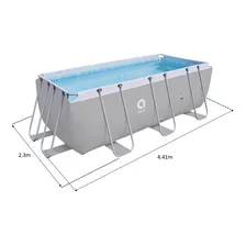 Piscina Retangular 7800 Litros Com Bomba Avenli Cor Cinza 110V Foto mini 4