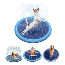 Piscina Tapete Chafariz Inflavel Agua Criança Cachorro Pet Cor Azul-celeste Foto mini  3