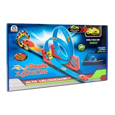 Pista Carrinho Infantil Tipo Hotwheels Duplo Looping Braskit Foto mini 3