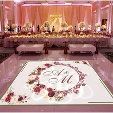 Pista De Dança Para Casamento Arabesco E Floral Ps33 - 3x3m Cor Impressão Digital Foto mini  2