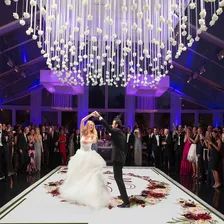 Pista De Dança Para Casamento Arabesco E Floral Ps33 - 3x3m Cor Impressão Digital Foto mini 4