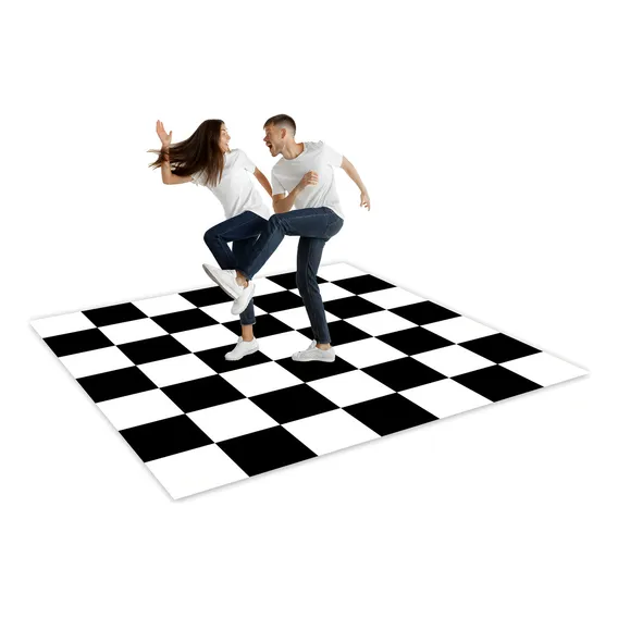 Pista De Dança Personalizado Xadrez 3,0 X 3,0m Foto 1