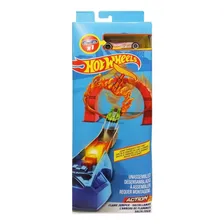 Pista E Veículo Hot Wheels Track Builder Salta Fogo - Mattel Cor Laranja Foto mini 1