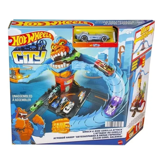 Pista Hot Wheels City Posto Ataque Do Gorila - Mattel Foto 1