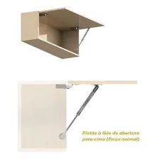 Pistão A Gás Branco Para Portas De Armário (8kg) 80n Foto mini 3