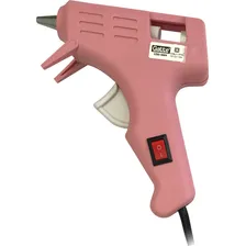 Pistola Cola Quente Rosa Bivolt 10w Botão Liga Desliga Foto  mini 1