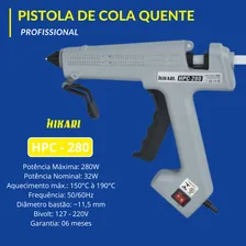 Pistola De Cola Quente Profissional Hikari 280w Industrial 110V/220V Foto mini  2