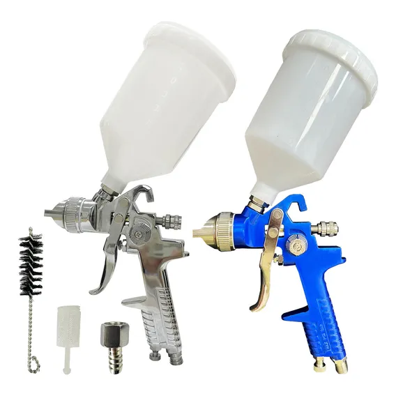 Pistola De Pintura Premium 1.4mm E Pistola Pintura 827 Hvlp Azul Bico 1.4mm Profissional Automotiva Wwsoldas Foto 1