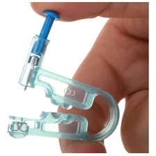 Pistola Para Furar Nariz Orelha Piercing Descartável Brinco Cor Prata Foto mini 4