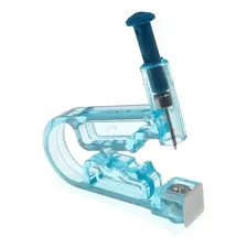 Pistola Para Furar Nariz Orelha Piercing Descartável Brinco Cor Prata Foto mini 3