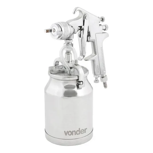 Pistola Para Pintura Com Caneca De AlumÃnio Psv100 Vonder Cor Prata Foto 1