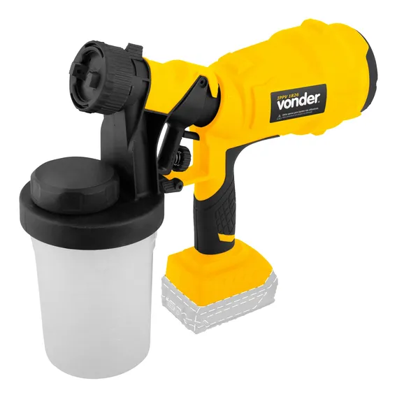 Pistola Pintura À Bateria 18v S/ Bateria E Carregador Vonder Cor Amarelo Foto 1