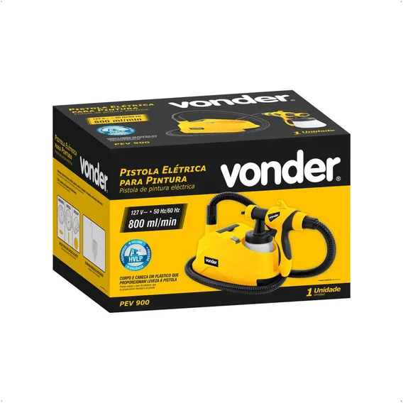 Pistola Pintura E Pulverizar Elétrica Vonder Pev900 220V 400W Foto 1