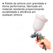Pistola Pintura Gravidade 3 Bicos + Mangueira + Kit Engate Foto mini 4