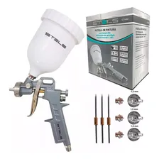 Pistola Pintura Gravidade 600ml 3 Bicos 1,2 1,5 1,8mm Stels Foto mini 3