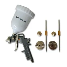 Pistola Pintura Gravidade 600ml 3 Bicos 1,2 1,5 1,8mm Stels Foto mini 1