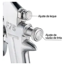 Pistola Pintura Gravidade Hvlp Caneca AlumÃnio Ajuste Leque Foto mini 4