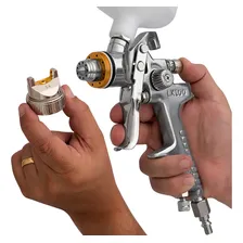 Pistola Pintura Profissional Hvlp Automotiva Bico 1.4 Sh6 Foto mini 3