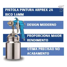 Pistola Pintura Sucção Arprex 2a Bico 1,6mm Cor UNICA Foto mini  2