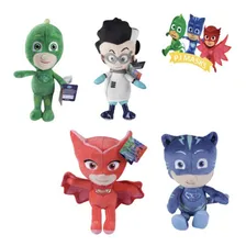 Pj Mask Kit 4 Personagens PelĂșcia Corujita Lagartixo Romeo Foto mini 1