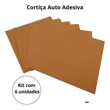 Placa 29x29 Cm Cortiça Auto Adesiva Com 6 Unidades 4mm Foto mini 3