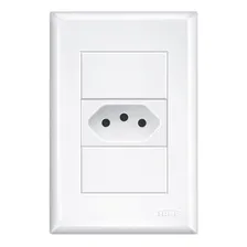 Placa 4x2 Com Suporte Cega Branco Foto  mini 1