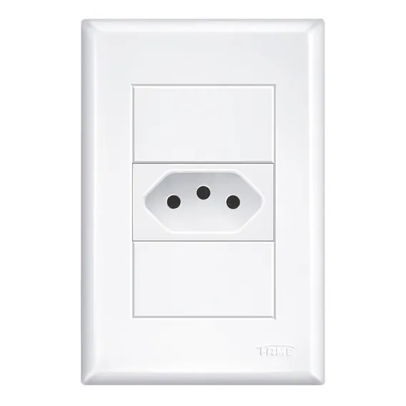 Placa 4x2 Com Suporte Cega Branco Foto 1