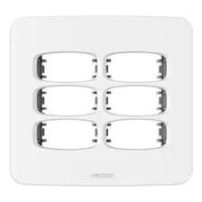 Placa 4x4 6 Postos Com Suporte Alumbra Gracia 85306 Branco Foto mini 1
