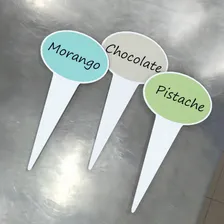 Placa Acrílico Para Sabor Gelato, Sorvete E Açaí Kit 12 Und Placa de Acrílico Foto  mini 1