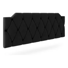 Placa Adesiva Cama Box De Casal Cabeceira Kelly Suede 140cm Cor Preto Foto mini 4
