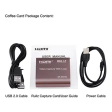 Placa Captura Video Loop Hdmi 2x Usb 1920x1080p Game Full Hd Foto mini 4