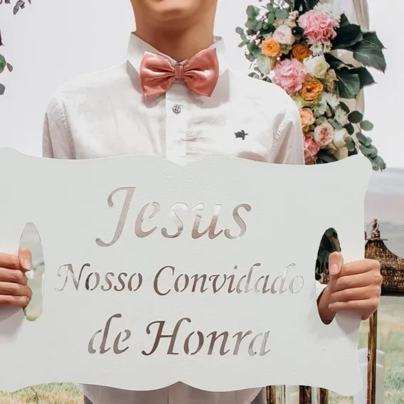 Placa Casamento Pajens E Daminhas Formatura Aniversário Mdf Foto 1
