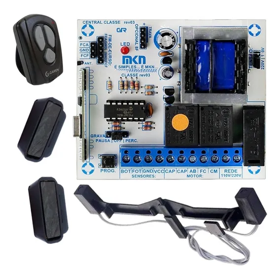 Placa Central Com Fim De Curso E Tx Para Motor Kdz Garen FrequĂȘncia 433,92 Tamanho Da Engrenagem Z22 110v/220v Foto 1