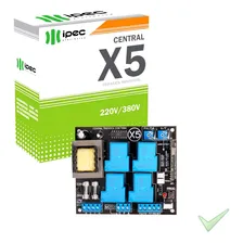 Placa Central Comando Motor Portão X5 Trifásica Industrial Cor Preto Frequência 433mhz Foto mini  2