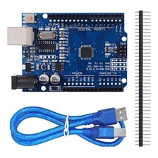 Placa CompatÃvel Com Arduino Uno Atmega 328 Smd Com Cabo Usb Foto mini 1