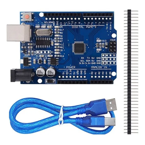 Placa CompatÃvel Com Arduino Uno Atmega 328 Smd Com Cabo Usb Foto 1
