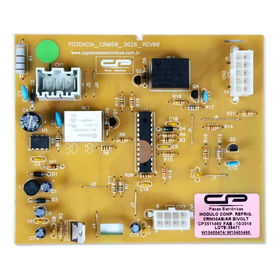 Placa CompatÃvel Refrigerador Consul Crm50ab Crm50ar 110v/220v (bivolt) Foto 1