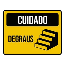 Placa Cuidado Degraus 27x35 Foto  mini 1